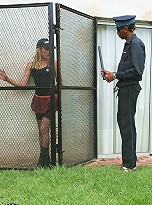 Sweet tranny Ayelen heavily pounded by a black police officer