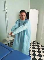 Sexy nurse boy secretly wears raunchy female outfits at work