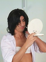 Sexy nurse boy secretly wears raunchy female outfits at work