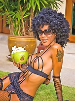 Beautiful ebony shemale getting nasty outdoors