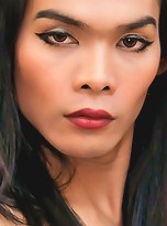 Ladyboy spreads her cheeks and jerks