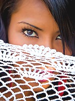 Teasing shemale baring her luscious goodies outdoors