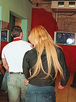 Couple decides to have desert in the bathroom